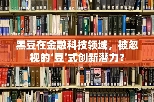 黑豆在金融科技领域，被忽视的‘豆’式创新潜力？