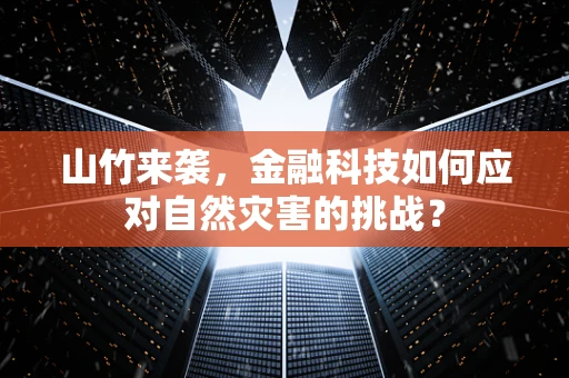 山竹来袭，金融科技如何应对自然灾害的挑战？