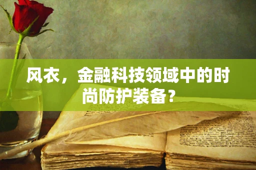 风衣，金融科技领域中的时尚防护装备？