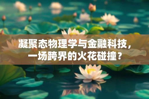 凝聚态物理学与金融科技，一场跨界的火花碰撞？