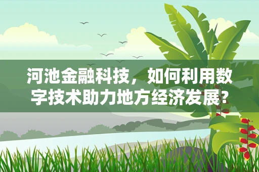河池金融科技，如何利用数字技术助力地方经济发展？