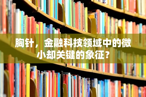 胸针，金融科技领域中的微小却关键的象征？