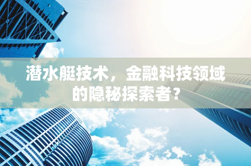 潜水艇技术，金融科技领域的隐秘探索者？