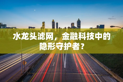 水龙头滤网，金融科技中的隐形守护者？