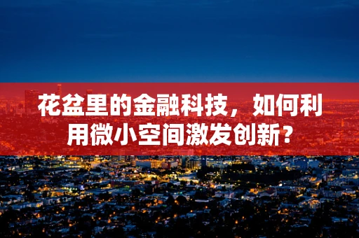 花盆里的金融科技，如何利用微小空间激发创新？
