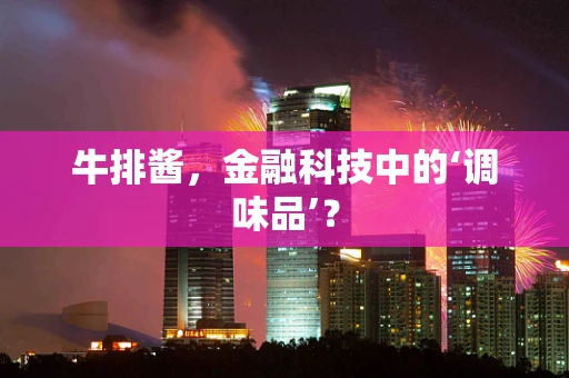 牛排酱，金融科技中的‘调味品’？