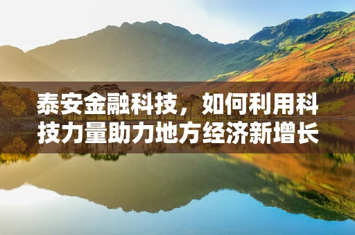 泰安金融科技，如何利用科技力量助力地方经济新增长？