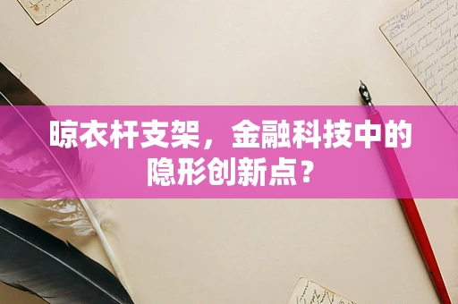 晾衣杆支架，金融科技中的隐形创新点？