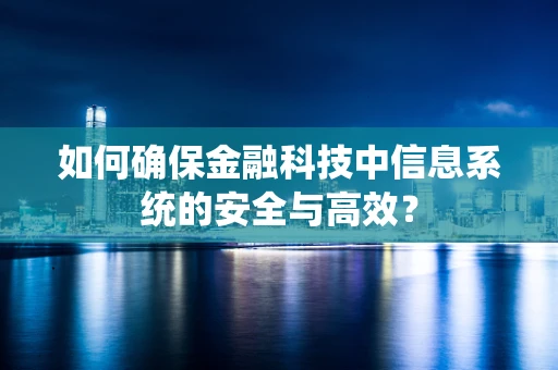 如何确保金融科技中信息系统的安全与高效？