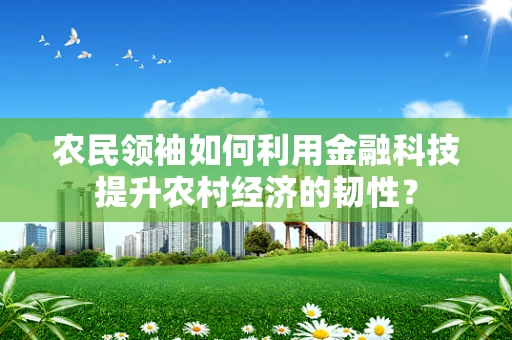 农民领袖如何利用金融科技提升农村经济的韧性？