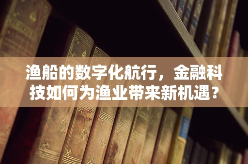 渔船的数字化航行，金融科技如何为渔业带来新机遇？