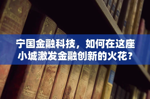 宁国金融科技，如何在这座小城激发金融创新的火花？