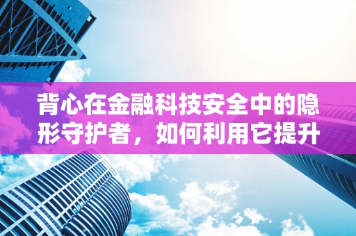 背心在金融科技安全中的隐形守护者，如何利用它提升身份验证的便捷与安全？