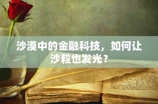 沙漠中的金融科技，如何让沙粒也发光？