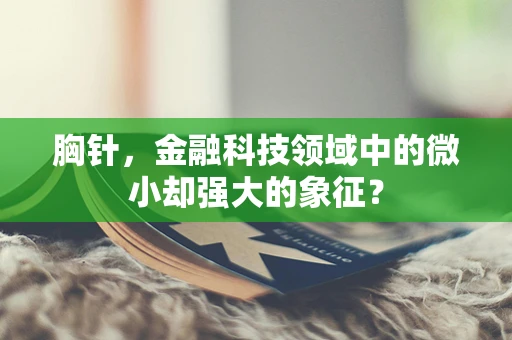 胸针，金融科技领域中的微小却强大的象征？