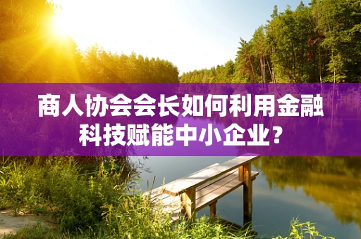 商人协会会长如何利用金融科技赋能中小企业？