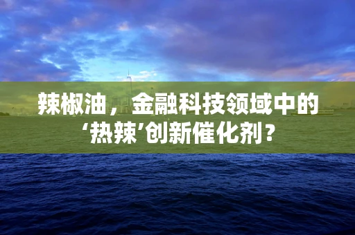 辣椒油，金融科技领域中的‘热辣’创新催化剂？