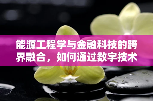 能源工程学与金融科技的跨界融合，如何通过数字技术优化能源分配与投资？