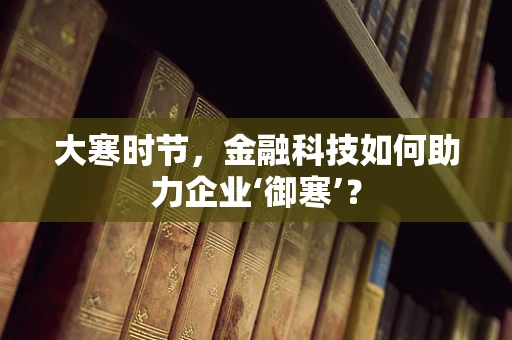 大寒时节，金融科技如何助力企业‘御寒’？