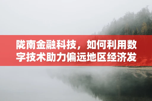 陇南金融科技，如何利用数字技术助力偏远地区经济发展？