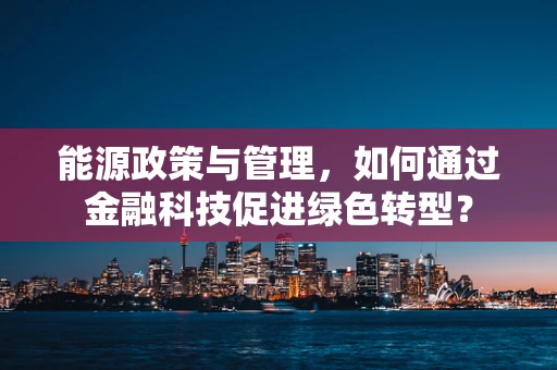 能源政策与管理，如何通过金融科技促进绿色转型？