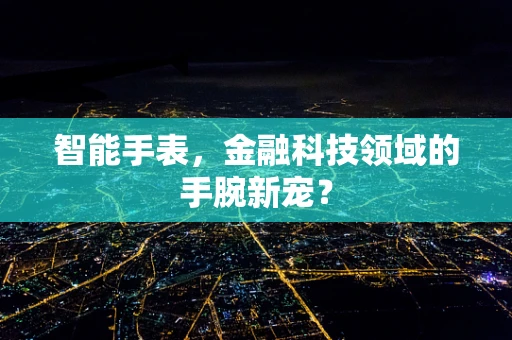 智能手表，金融科技领域的手腕新宠？