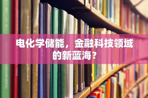 电化学储能，金融科技领域的新蓝海？