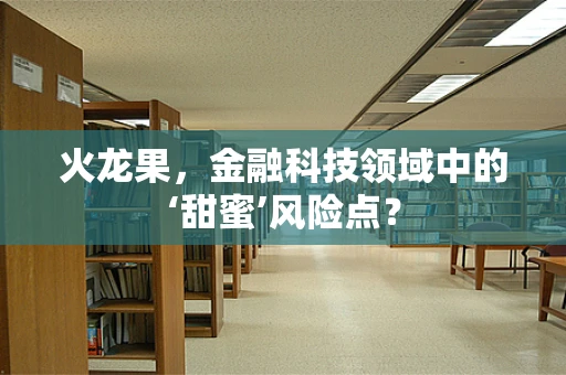 火龙果，金融科技领域中的‘甜蜜’风险点？