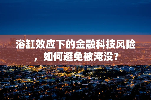 浴缸效应下的金融科技风险，如何避免被淹没？