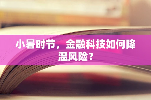 小暑时节，金融科技如何降温风险？
