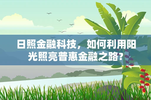 日照金融科技，如何利用阳光照亮普惠金融之路？