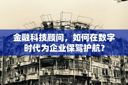 金融科技顾问，如何在数字时代为企业保驾护航？