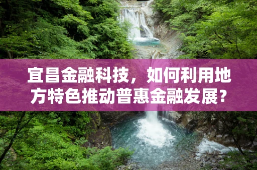 宜昌金融科技，如何利用地方特色推动普惠金融发展？