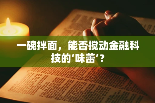一碗拌面，能否搅动金融科技的‘味蕾’？