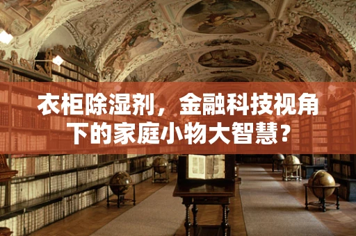 衣柜除湿剂，金融科技视角下的家庭小物大智慧？