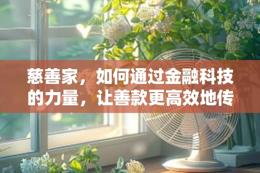 慈善家，如何通过金融科技的力量，让善款更高效地传递？