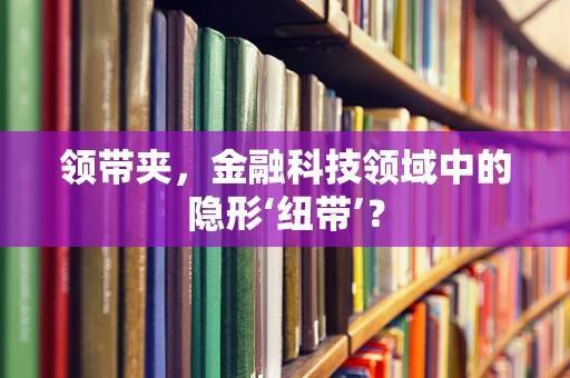 领带夹，金融科技领域中的隐形‘纽带’？