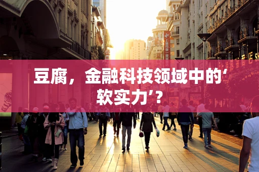 豆腐，金融科技领域中的‘软实力’？