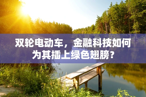 双轮电动车，金融科技如何为其插上绿色翅膀？