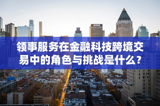 领事服务在金融科技跨境交易中的角色与挑战是什么？