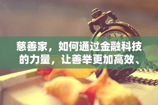慈善家，如何通过金融科技的力量，让善举更加高效、透明？