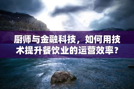 厨师与金融科技，如何用技术提升餐饮业的运营效率？