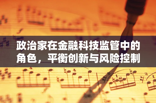 政治家在金融科技监管中的角色，平衡创新与风险控制的微妙平衡