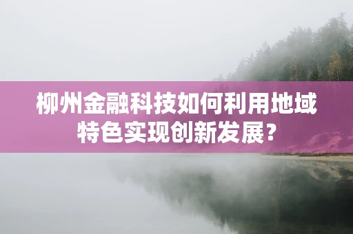柳州金融科技如何利用地域特色实现创新发展？
