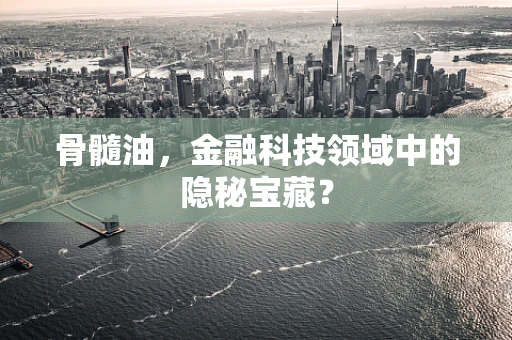 骨髓油，金融科技领域中的隐秘宝藏？