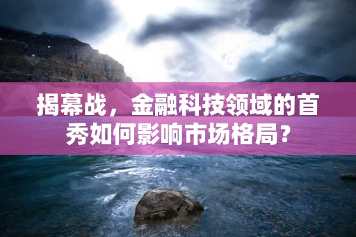 揭幕战，金融科技领域的首秀如何影响市场格局？