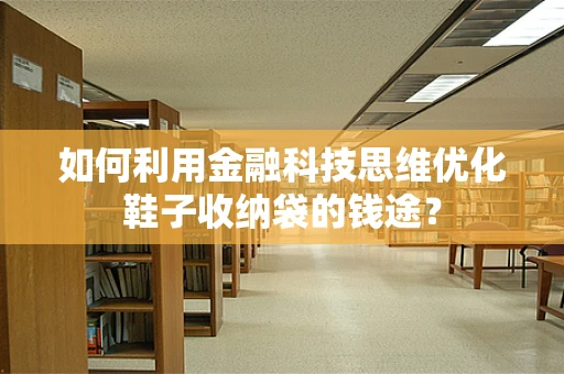 如何利用金融科技思维优化鞋子收纳袋的钱途？